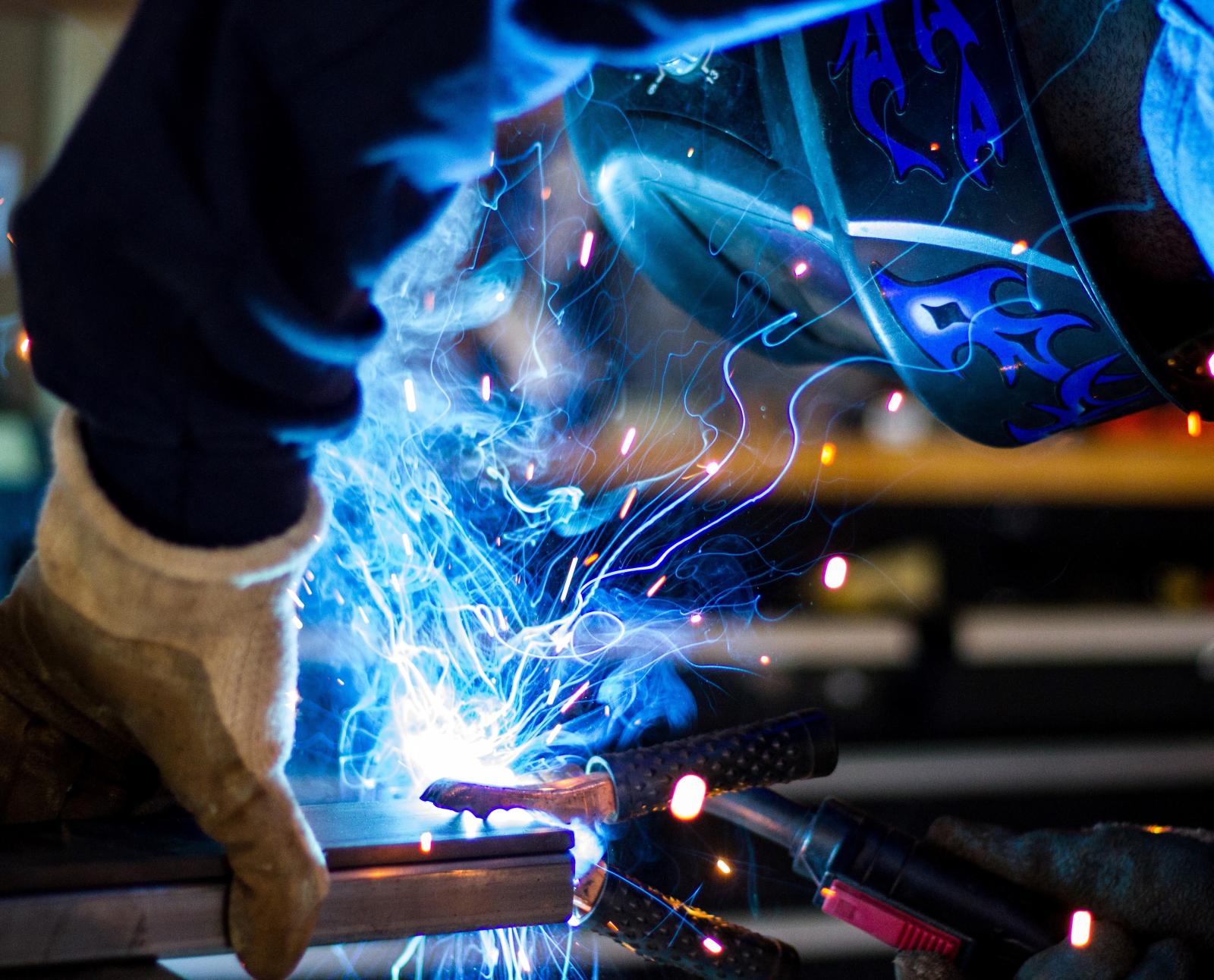 A welder at work