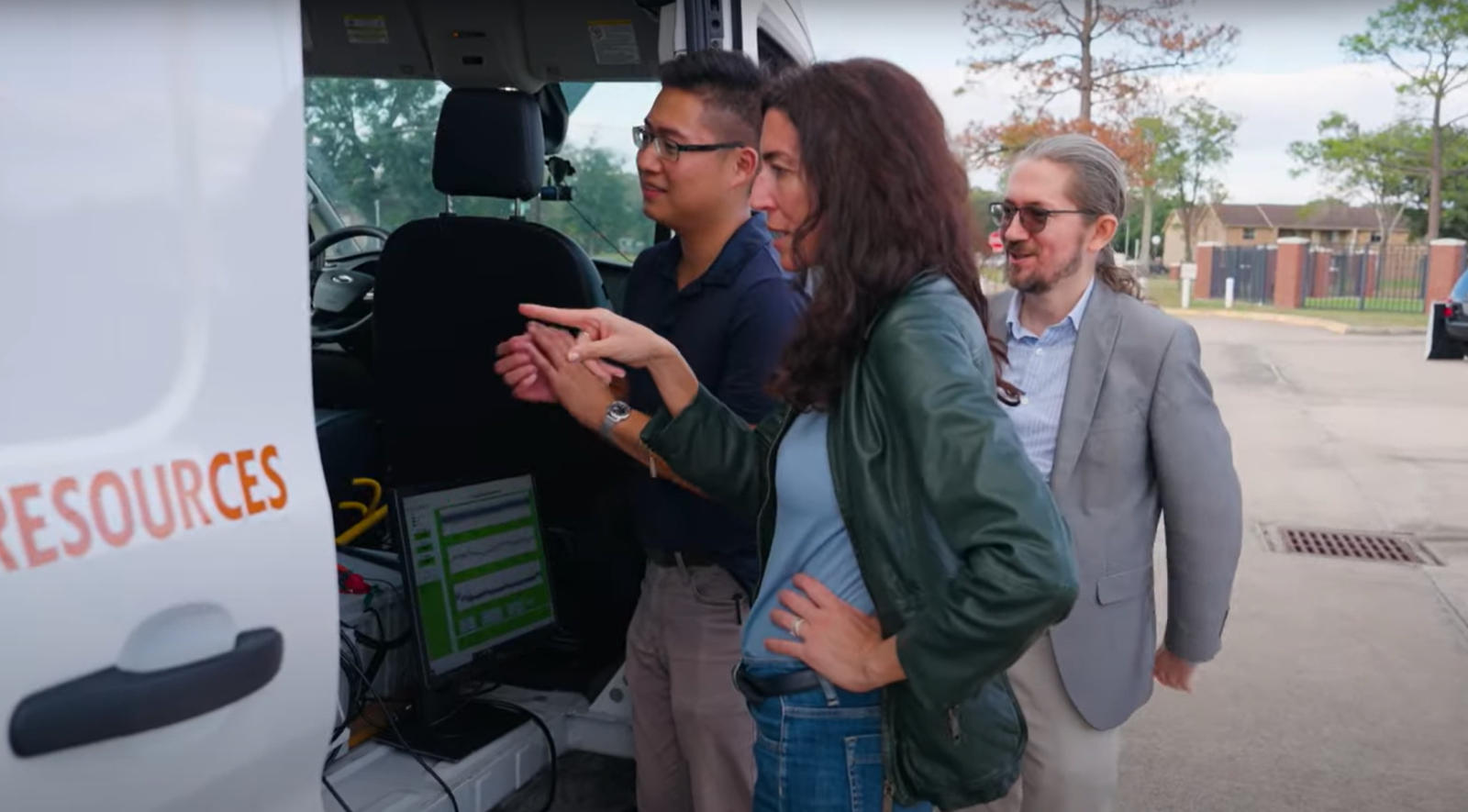 Environmental engineer and Planet Texas 2050 chair Paola Passalacqua (center), in a scene from a video about the Urban Integrated Field Lab Southeast Texas (SETx-IFL) project Planet Texas 2050 chair Paola Passalacqua (center), in a scene from a video about the Urban Integrated Field Lab Southeast Texas (SETx-IFL) project. Credit: UT Austin