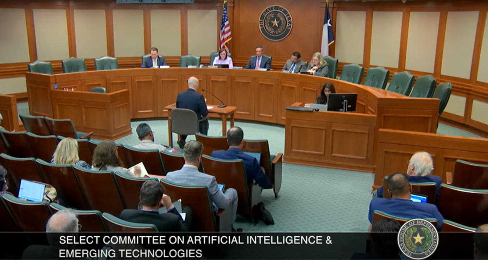 School of Information Professor Matthew Lease testifies at the Texas House Select Committee on AI and Emerging Technologies (April 29, 2024) School of Information Professor Matthew Lease testifies at the Texas House Select Committee on AI and Emerging Technologies (April 29, 2024)